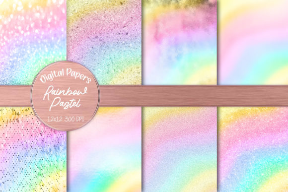Download Pastel Rainbow Texture Background Bundle - Rainbow Collection