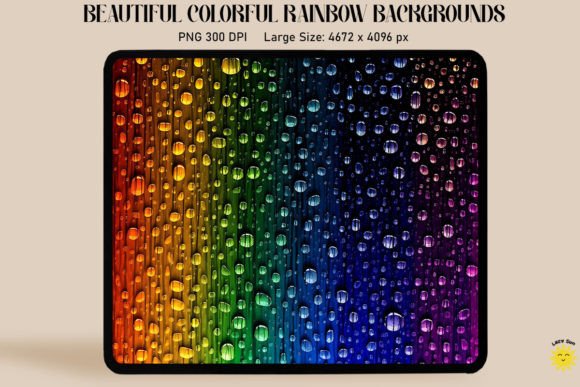 Download Colorful Rainbow and Drops Backgrounds - Rainbow Collection