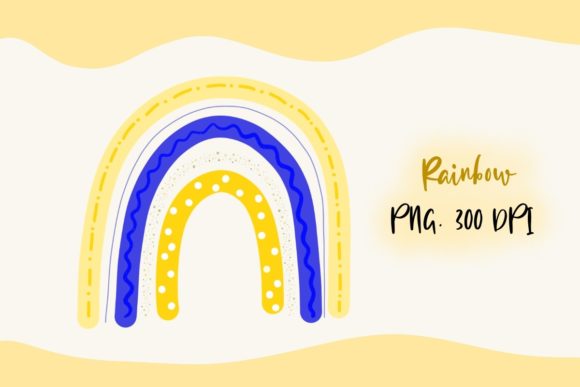 Download Yellow Blue Boho Rainbow PNG Clipart - Rainbow Collection