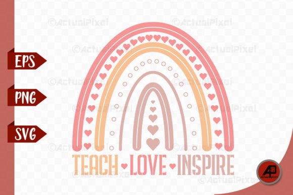 Download Teacher Boho Rainbow Png SVG Design - Rainbow Collection
