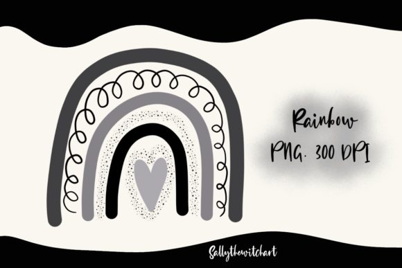 Download Black Gray Boho Rainbow PNG Clipart - Rainbow Collection