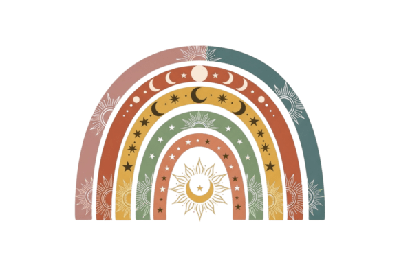 Download Boho Celestial Rainbow Spiritual Art - Rainbow Collection