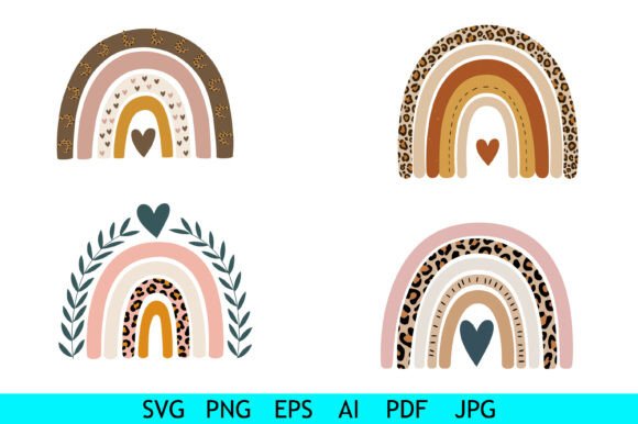 Download Boho Rainbow Leopard Print Bundle - Rainbow Collection