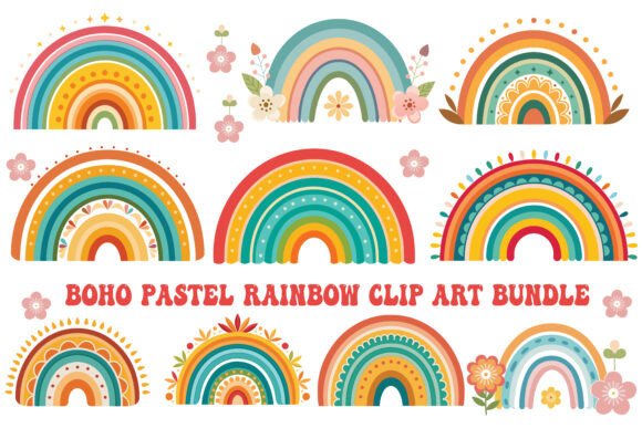 Download Boho Rainbow Design Art Vector - Rainbow Collection