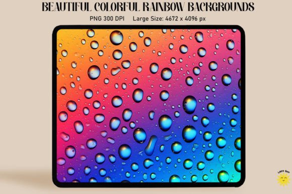 Download Rainbow Gradient and Drops Backgrounds - Rainbow Collection