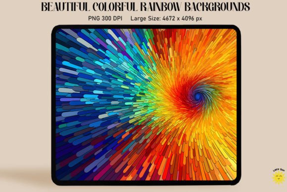 Download Colorful Rainbow Burst Backgrounds - Rainbow Collection