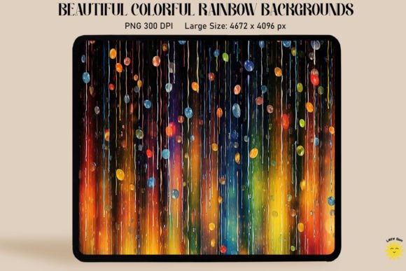 Download Watercolor Rainbow and Drops Backdrop - Rainbow Collection